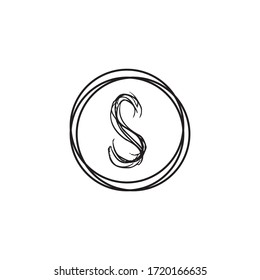 Logotipo de carta S de Vector Premium.Bonito diseño de logotipo minimalista para marca,Diseño de identidad elegante.