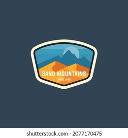 Premium Vector Sand Mountain Logo. Beautiful Logotype design for luxury corporate brand. Elegant identity design