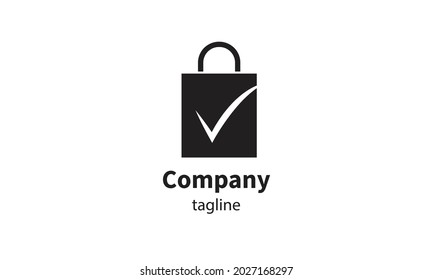 Logotipo de la bolsa de compras para vectores premium, diseño de iconos