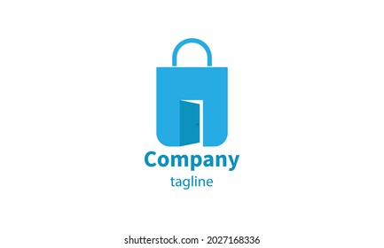 Premium vector shopping bag logo, icon design