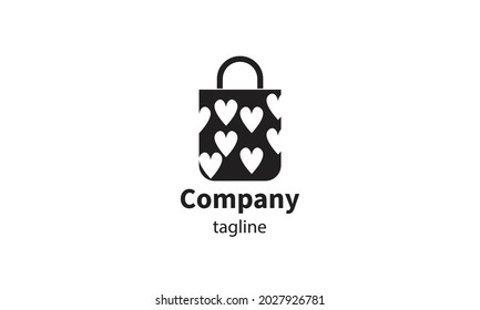 Logotipo de la bolsa de compras para vectores premium, diseño de iconos