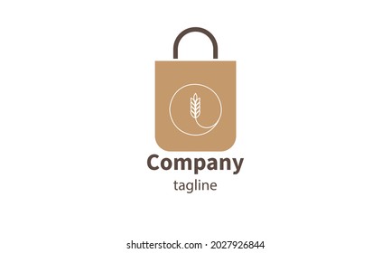 Premium vector shopping bag logo, icon design