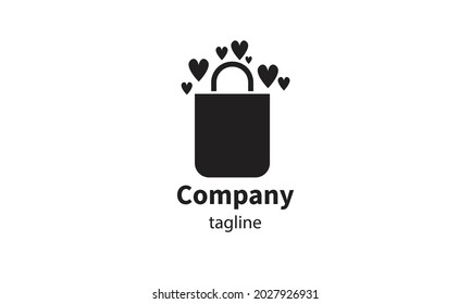 Logotipo de la bolsa de compras para vectores premium, diseño de iconos