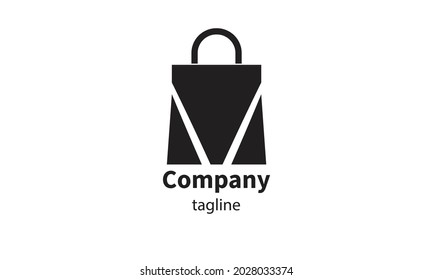 Premium vector shopping bag logo, icon design