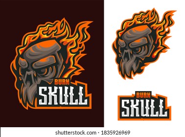 premium vector skull mascot esport logo design