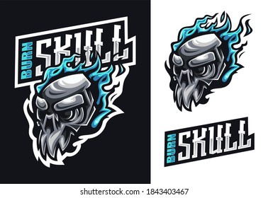 Diseño del logotipo de salida de mascota de vectores premium