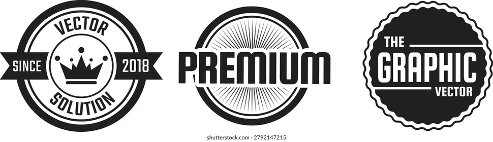 Premium vector solutions since 2018 with graphic vector branding
