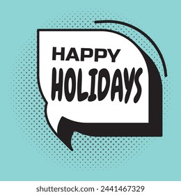 Premium-Vektor-Sprechblase für Happy Day Greetings Grafikdesign