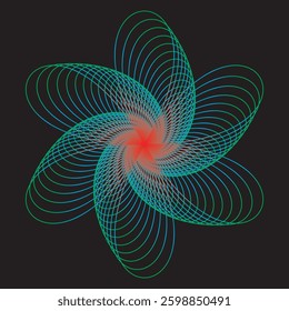 Premium Vector  A spiral with orange and yellow lines and a spiral