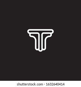 Premium Vector T Logo design. Beautiful Logotype design for luxury company branding