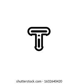 Premium Vector T Logo design. Beautiful Logotype design for luxury company branding