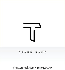 Premium Vector T Logo in two color variations. Beautiful Logotype design for luxury company branding.