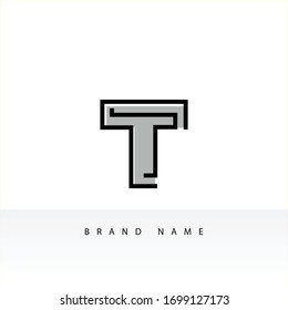 Premium Vector T Logo in two color variations. Beautiful Logotype design for luxury company branding.