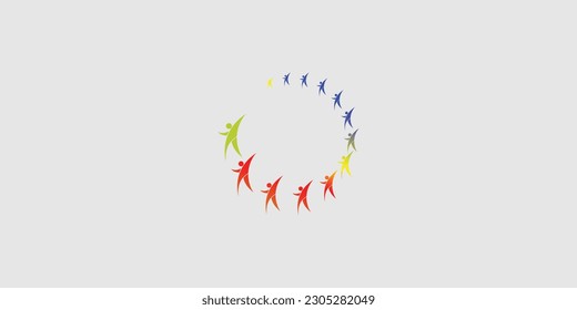 Premium Vector | Team work logo design corporate peoples vector template