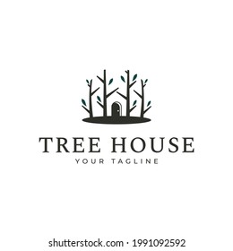 Premium Vector, Treehouse Logo Design