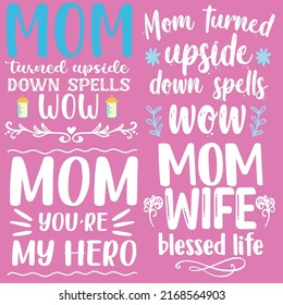 Premium vector typography of mother's day with pink background