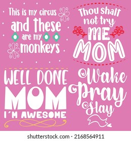 Premium vector typography of mother's day with pink background