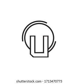 Premium Vector U Letter Logo.Schönes minimalistisches Logotypdesign für Branding,Elegantes Identitätsdesign.
