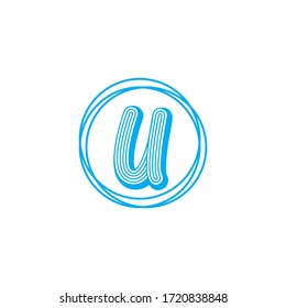Premium Vector U Letter Logo.Beautiful Minimalist Logotype design for branding,Elegant identity design.