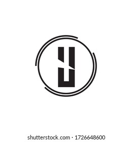 Logotipo de letra de Vector Premium U.Hermoso diseño de Logotipo Minimalista para marca,Elegante diseño de identidad.
