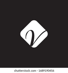Premium-Vektorillustration-V-Letter-Logo. Schönes Logotype-Design für Firmenmarken.
 Elegantes Identitätsdesign.