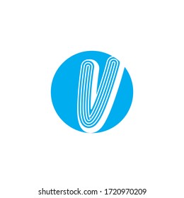 Premium Vector V Letter Logo.Schönes minimalistisches Logotypdesign für Branding,Elegantes Identitätsdesign.