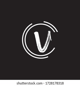 Logotipo de carta Vector V Premium.Diseño de logotipo minimalista para marca,Diseño de identidad elegante.