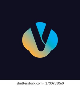 Logotipo de carta Vector V Premium.Diseño de logotipo minimalista para marca,Diseño de identidad elegante.