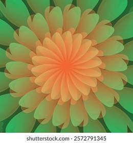 Premium Vector A vibrant red flower featuring a striking orange center