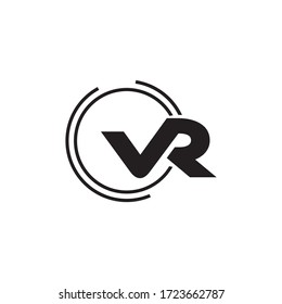 Premium Vector VR Joint Letter Logo.Beautiful Minimalist Logotype design for branding,Elegant identity design.