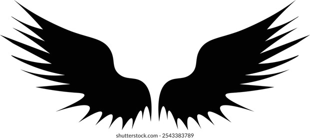Premium Vector | Wings icon vector illustration wings design vector wings black and white