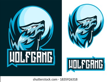 premium vector wolf mascot esport logo design