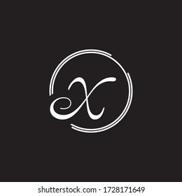 Premium Vector X Letter Logo.Beautiful Minimalist Logotype design for branding,Elegant identity design.