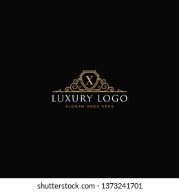 Premium Vector X Logo White Gold Stock Vector (Royalty Free) 1373241701 ...