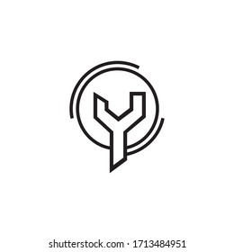 Premium Vector Y Letter Logo.Beautiful Minimalist Logotype design for branding,Elegant identity design.

