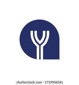 Premium Vector Y Letter Logo.Beautiful Minimalist Logotype design for branding,Elegant identity design.