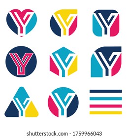Premium Vector y Logo,Letter y Negative Space initial Logo Design 
