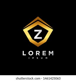 Premium Vector Z Logo. Beautiful Logotype design for luxury company branding. Elegant identity design in black and gold.