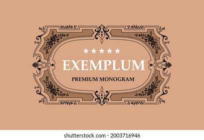 Premium Victorian label templates to create logos, emblems, personal monograms in a sophisticated vintage brand identity.