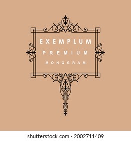 Premium Victorian monogram templates to create logos, emblems, personal monograms in a sophisticated vintage brand identity. Art Deco, Art Nouveau, Modern