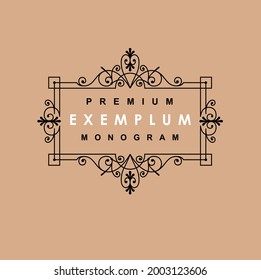 Premium Victorian monogram templates to create logos, emblems, personal monograms in a sophisticated vintage brand identity. Art Deco, Art Nouveau, Modern