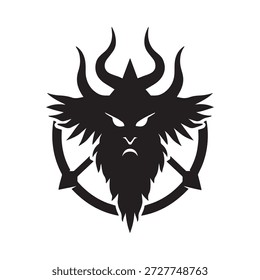 Logotipo premium Viking com identidade elegante do guerreiro