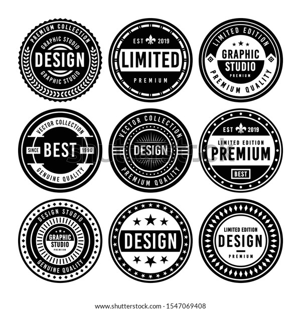 Premium Vintage Badge Design Set Stock Vector (Royalty Free) 1547069408 ...