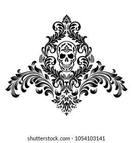 Premium  vintage baroque frame scroll ornament engraving border floral retro pattern antique style acanthus foliage swirl decorative design element filigree calligraphy - vector