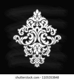 Premium vintage baroque frame scroll ornament engraving border floral retro pattern antique style acanthus foliage swirl decorative design element filigree calligraphy - vector.