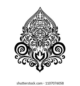 Premium vintage baroque frame scroll ornament engraving border floral retro pattern antique style acanthus foliage swirl decorative design element filigree calligraphy - vector.