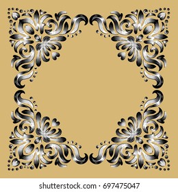 Premium  vintage baroque frame scroll ornament