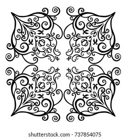 Premium  vintage baroque frame scroll ornament engraving border floral retro pattern antique style acanthus foliage swirl decorative design element filigree calligraphy - vector
