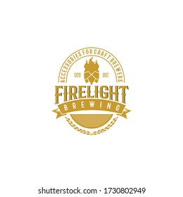 Premium vintage brew logo Vector