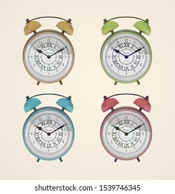 Premium vintage clock with different color